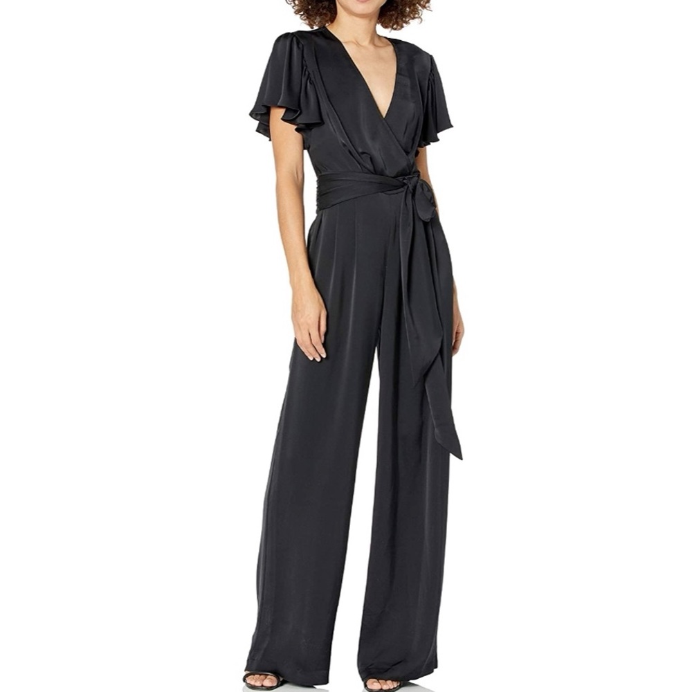 Ramy Brook Ariana Wide Leg Faux Wrap Jumpsuit –– NWT